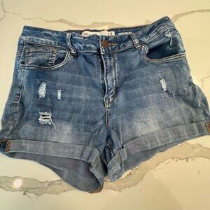 MIA Womens Blue Denim Shorts